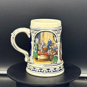 Vintage Gerz W Germany Declaration of Independence Stoneware Beer Stein Mug